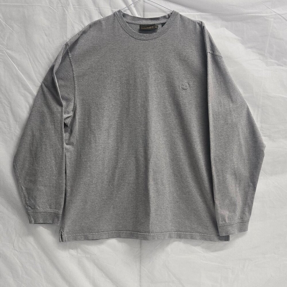 Timberland Men’s XL Long Sleeve T-Shirt Heather Grey Casual Streetwear